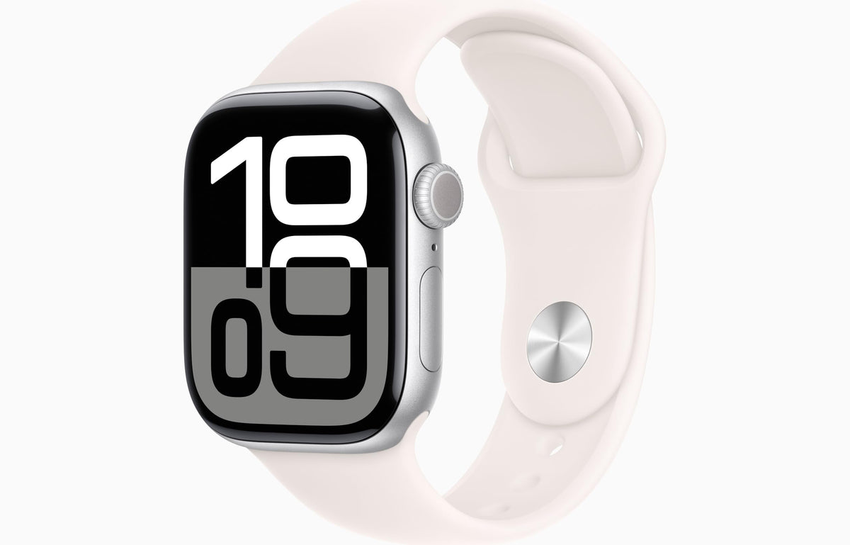 Apple Watch Series 10 [GPS + Cellular, 42mm] - Jet Black Aluminum Case with Black Sport Band, S/M (Renewed)