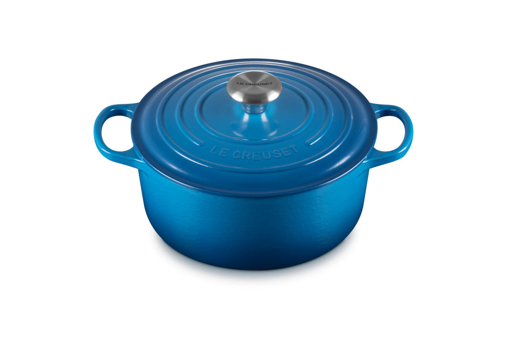 Le Creuset Enameled Cast Iron Signature Round Dutch Oven, 7.25 qt., Caribbean