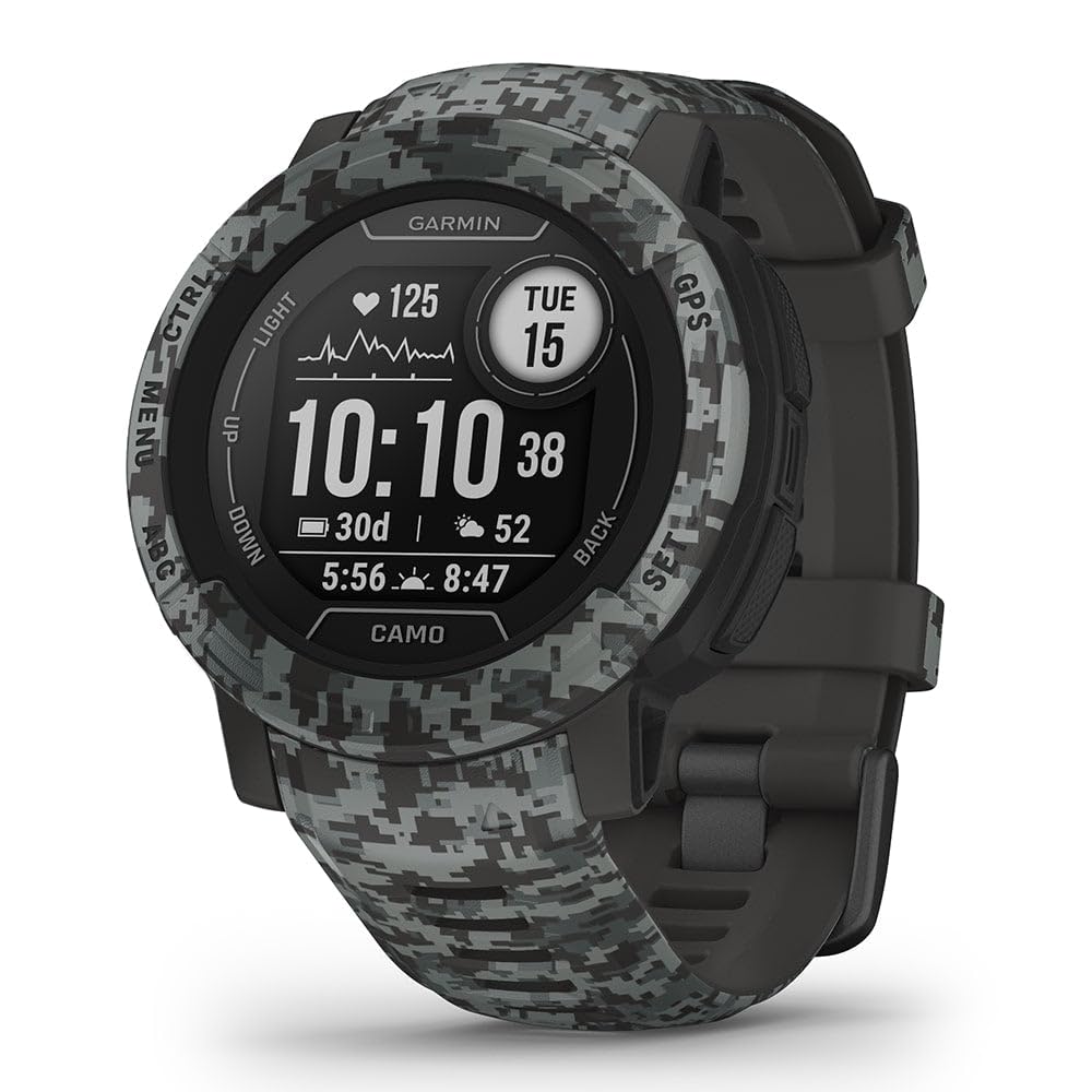 Garmin Instinct 2 Solar, Smaller-Sized Rugged Outdoor Watch with GPS, with Solar Charging Capabilities, Built for All Elements, Multi-GNSS Support