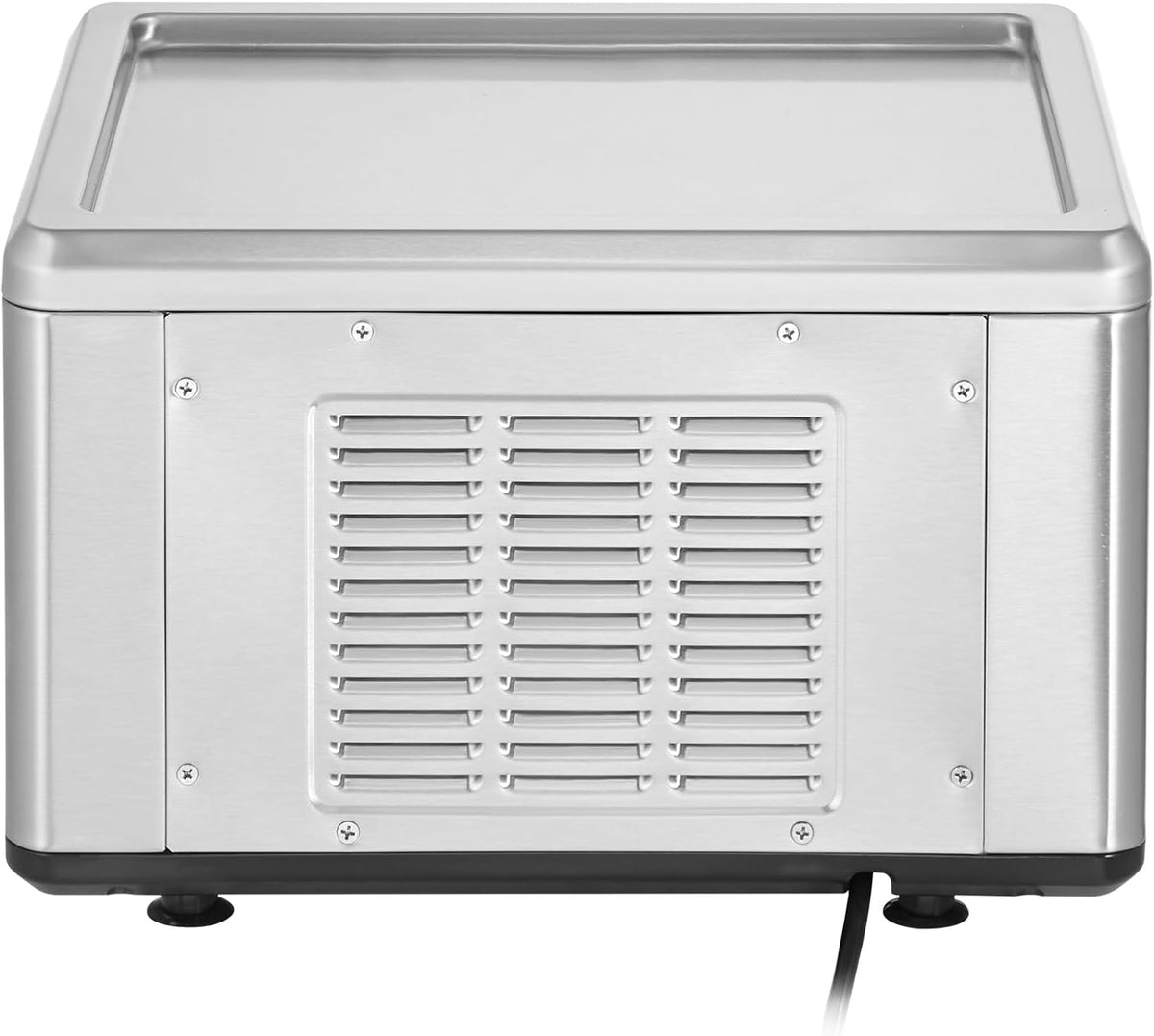 VEVOR Fried Ice Cream Machine, 12.6" x 8.5" 120W Stir-Fried Ice Cream Roll Maker with Compressor and 2 Scrapers, for Making Dessert Rolls, Frozen