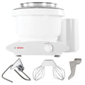 Bosch Universal Plus Stand Mixer with Stainless Steel Bowl with NutriMill Dough Hook Extender Bundle- Black 500 Watt
