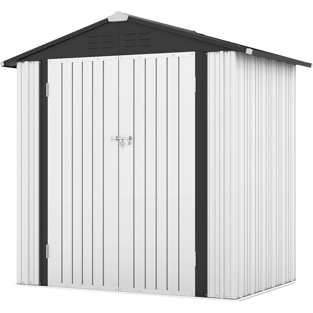 Patiowell 10 x 12 FT Metal Storage Shed for Outdoor, Steel Yard Shed with Design of Lockable Doors, Utility and Tool Storage for Garden, Backyard