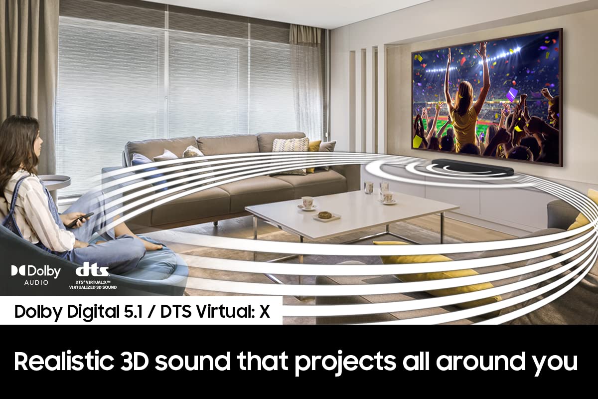SAMSUNG S60D 5.0ch Soundbar w/Wireless Dolby Atmos Audio, All-in-One Design, Q-Symphony, SpaceFit Sound Pro, Adaptive Sound, Game Mode Pro with Alexa