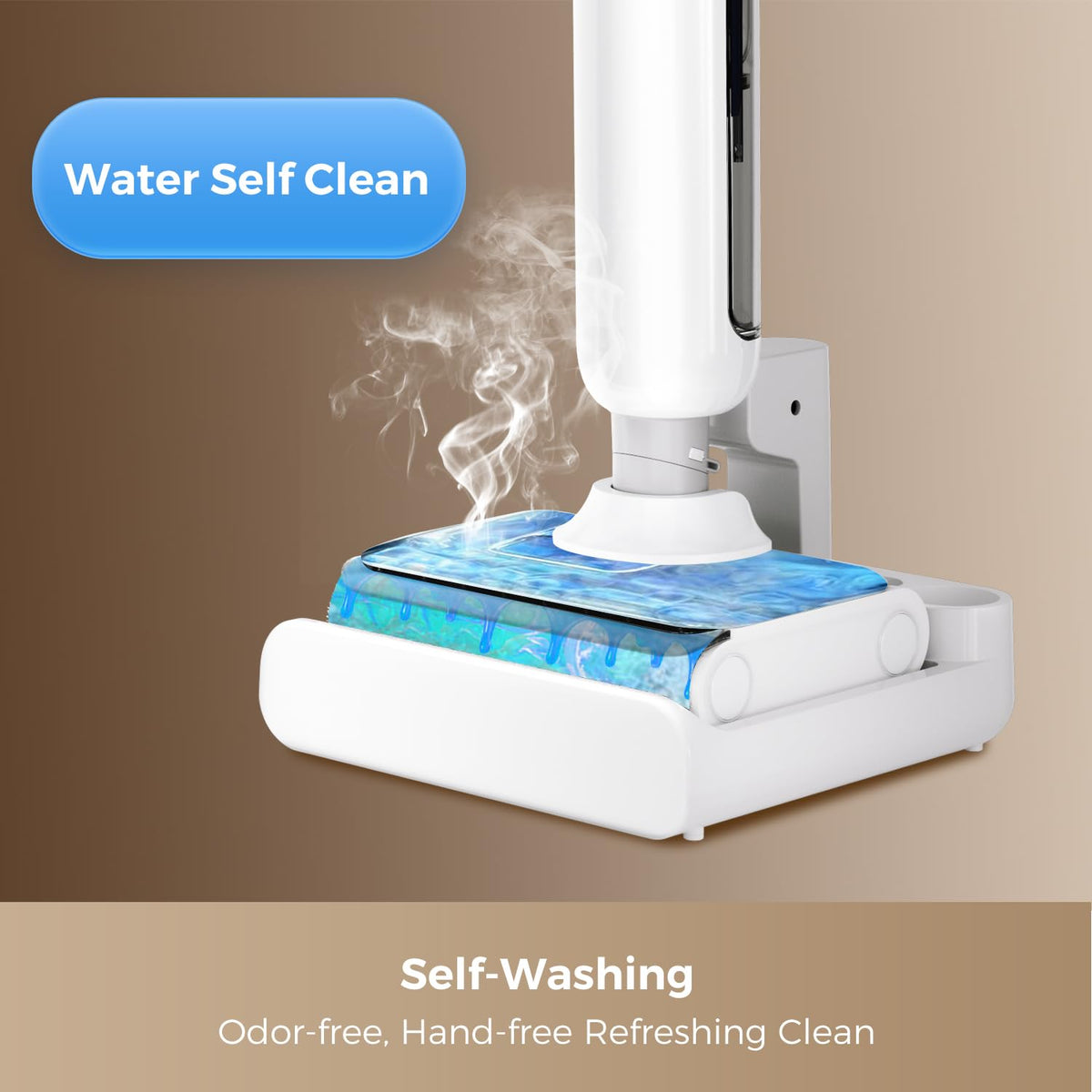 Wet Dry Vacuum Cleaner, 180 Lay-Flat Cordless Vacuum Mop Combo with Edge Cleaning, All-in-One Floor Cleaner for Hard Floors, Self-Cleaning, 45mins