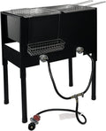 Barton 148,000 BTU High-Pressure Triple Basket Deep Fryer Dual Burner Propane LPG Fish Cooker Fry Basket Fryer Outdoor Catering, Events, Camping