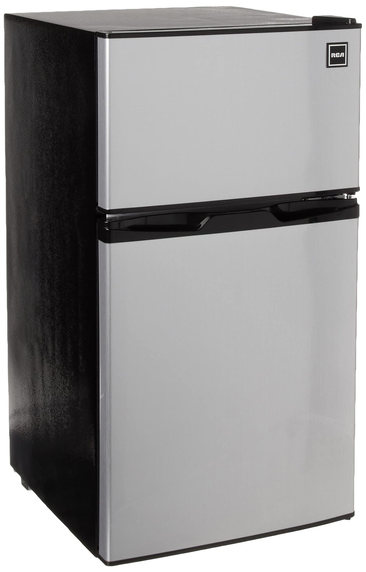 RCA - 2-Door - Compact Refrigerator/Freezer - Reversible Doors - Adjustable Thermostat - 3.2 Cu. Ft. - Black,