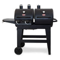 Char-Griller® Dual-Function 2-Burner 24,000 BTU Propane Gas and Charcoal Combination Grill and Smoker with 870 Cooking Square Inches in Black