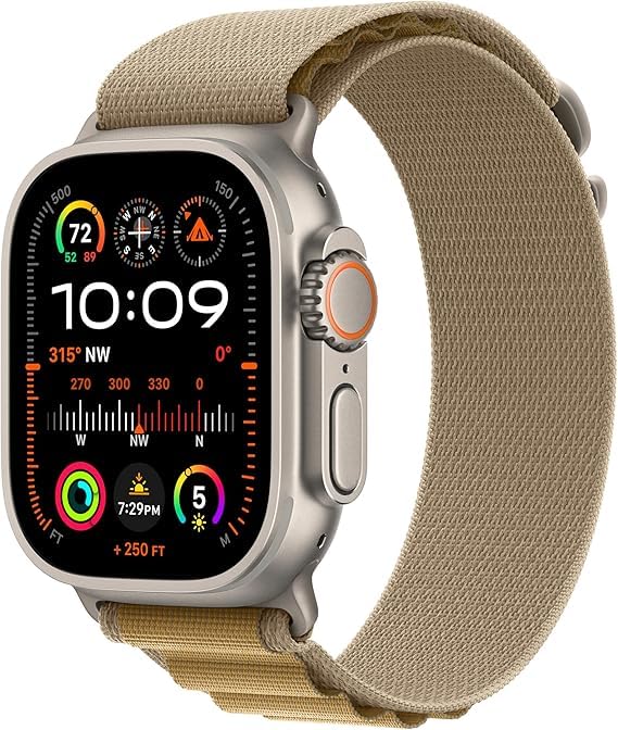 Apple Watch Ultra 2 (GPS + Cellular, 49MM) - Black Titanium Case with Black Ocean Band (Renewed Premium)