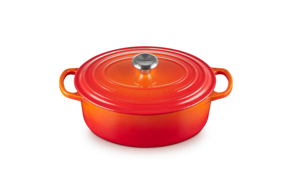 Le Creuset Enameled Cast Iron Signature Oval Dutch Oven, 8 qt., Cerise