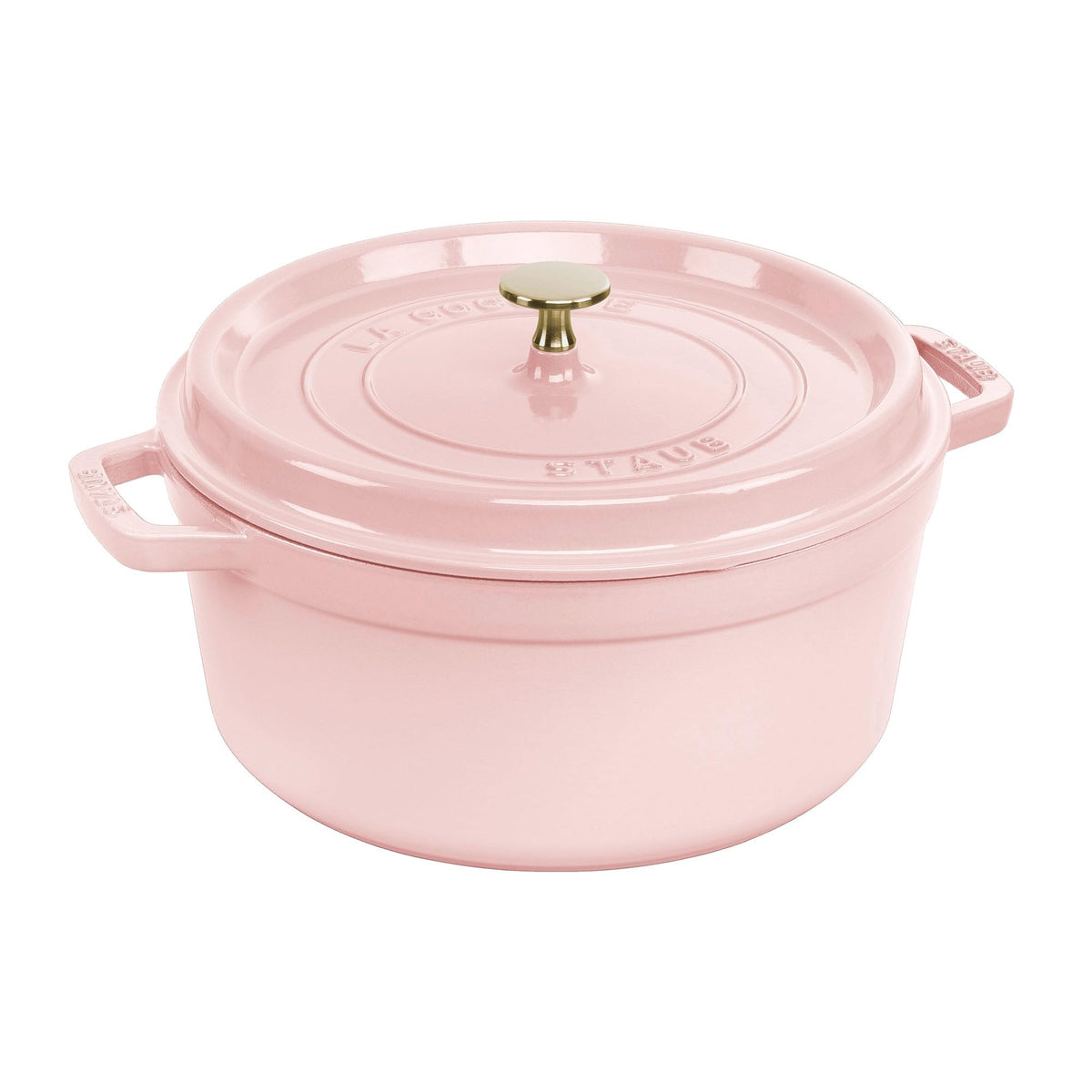 Staub Cast Iron 7-qt Round Cocotte - White Truffle, Made in France