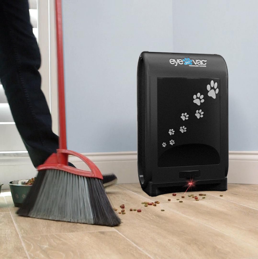 EyeVac Pro Touchless Vacuum Automatic Dustpan - Ultra Fast & Powerful - Great for Sweeping Salon Pet Hair Food Dirt Kitchen, Corded Canister Vacuum