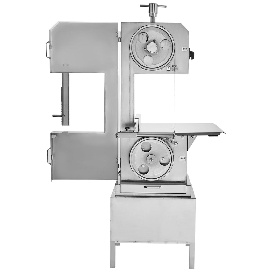 Commercial Electric Meat Bandsaw, 1500W Stainless Steel Countertop Bone Sawing Machine, Workbeach 19.3" x 15", 0.16-7.9 Inch Cutting Thickness