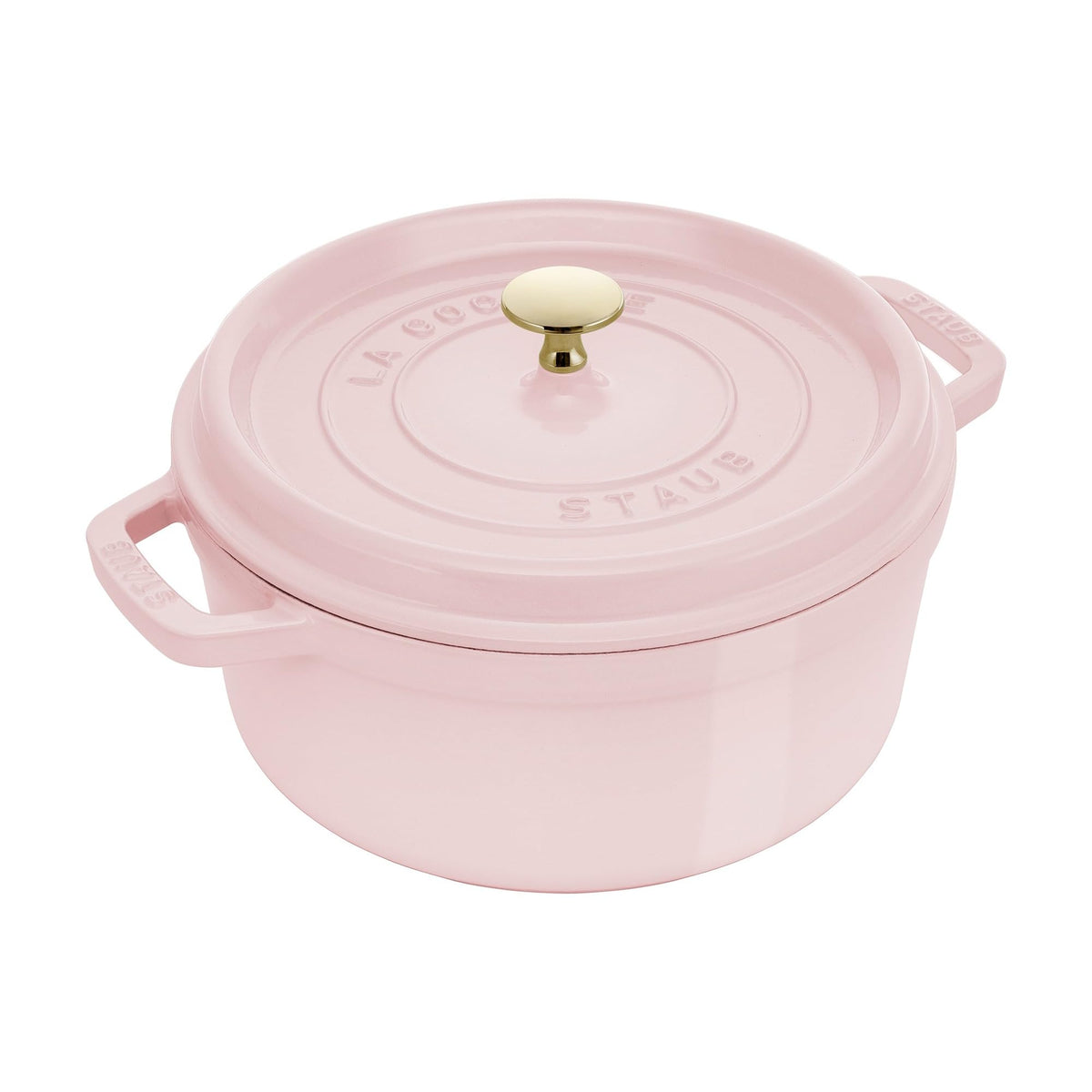 Staub Cast Iron 7-qt Round Cocotte - White Truffle, Made in France