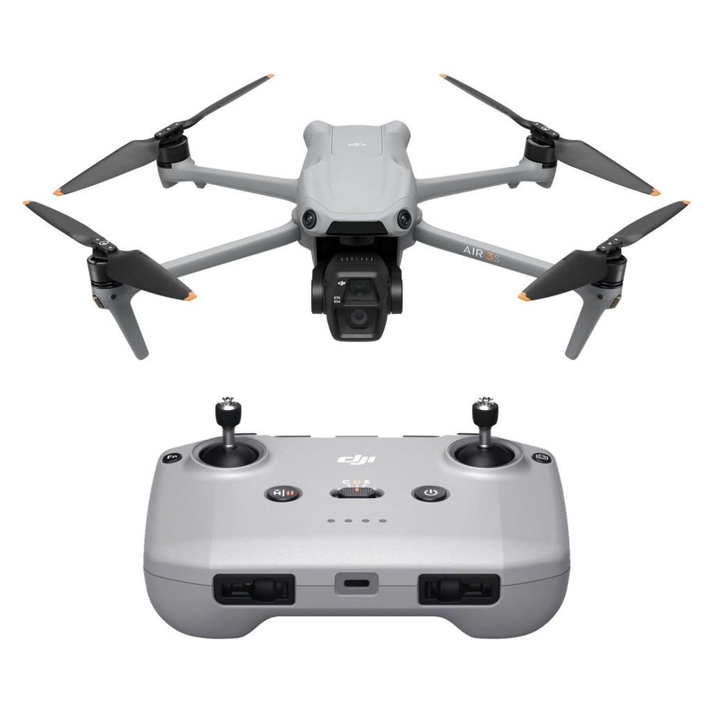 DJI Air 3S Fly More Combo (RC-N3), Drone with 1" CMOS Wide-Angle & Medium Tele Camera, 4K/60fps HDR Video, Nightscape Omnidirectional Obstacle