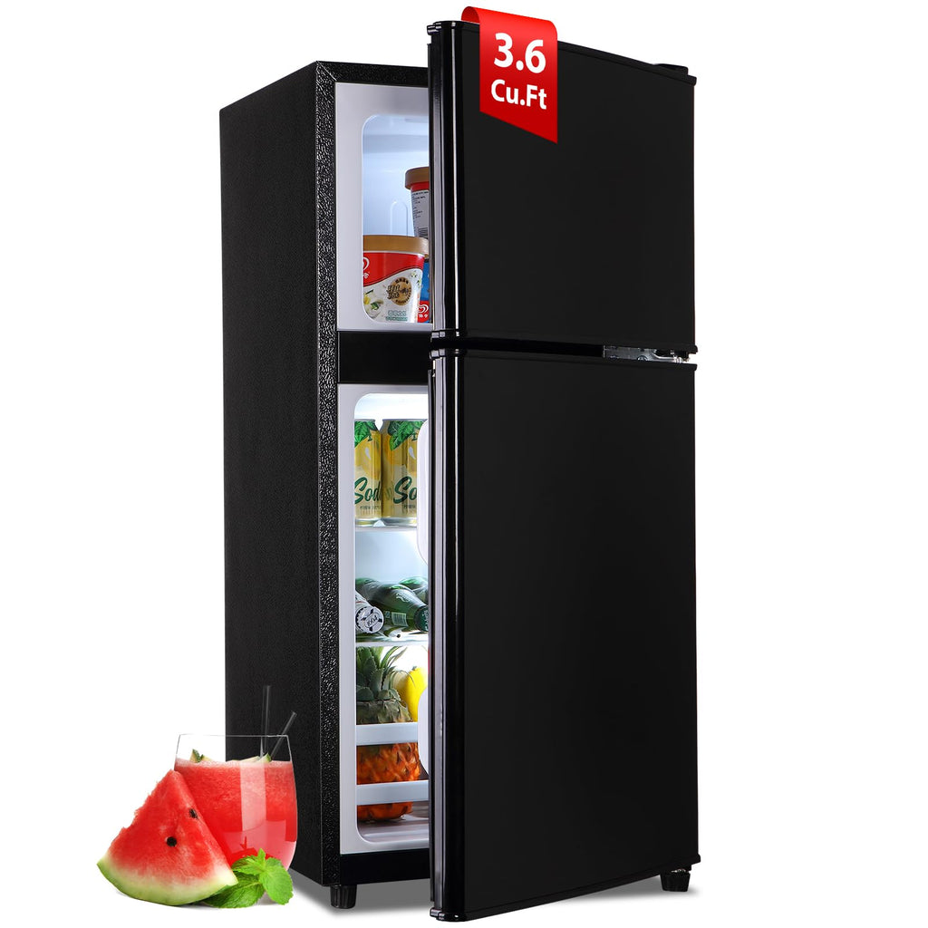 Mini Refrigerator with Freezer 4.0 Cu. Ft., Small Dorm Fridge with Freezer, Adjustable Thermostat Compact Fridge Freezers for Apartment, Dorm