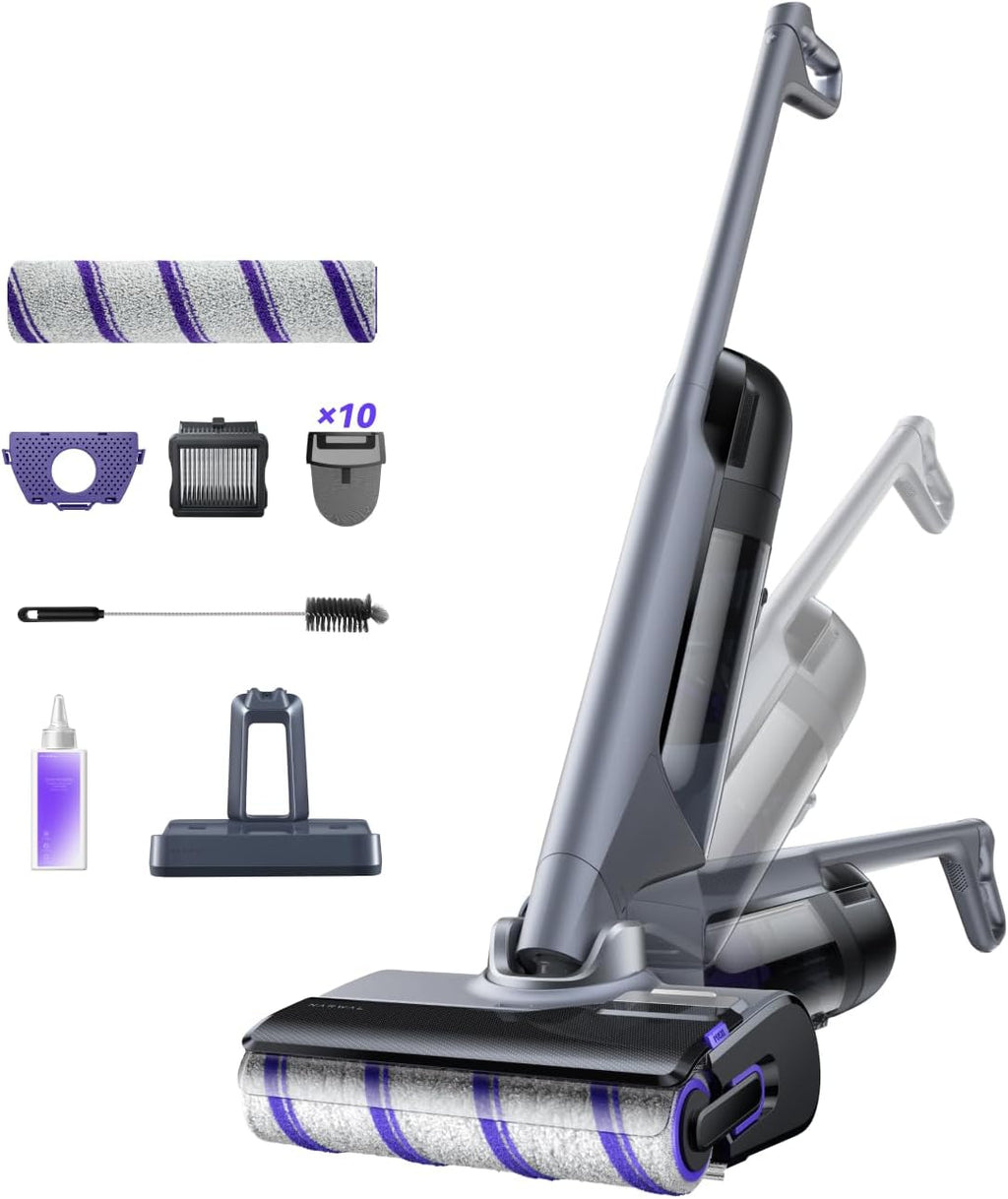 NARWAL S30 Pro Wet Dry Vacuum Cleaner with 20000Pa Suction, Cordless Vacuum Mop for Hard Floors, Tangle-Free Hair-Cutting, 180 Lie Flat, 194F Self