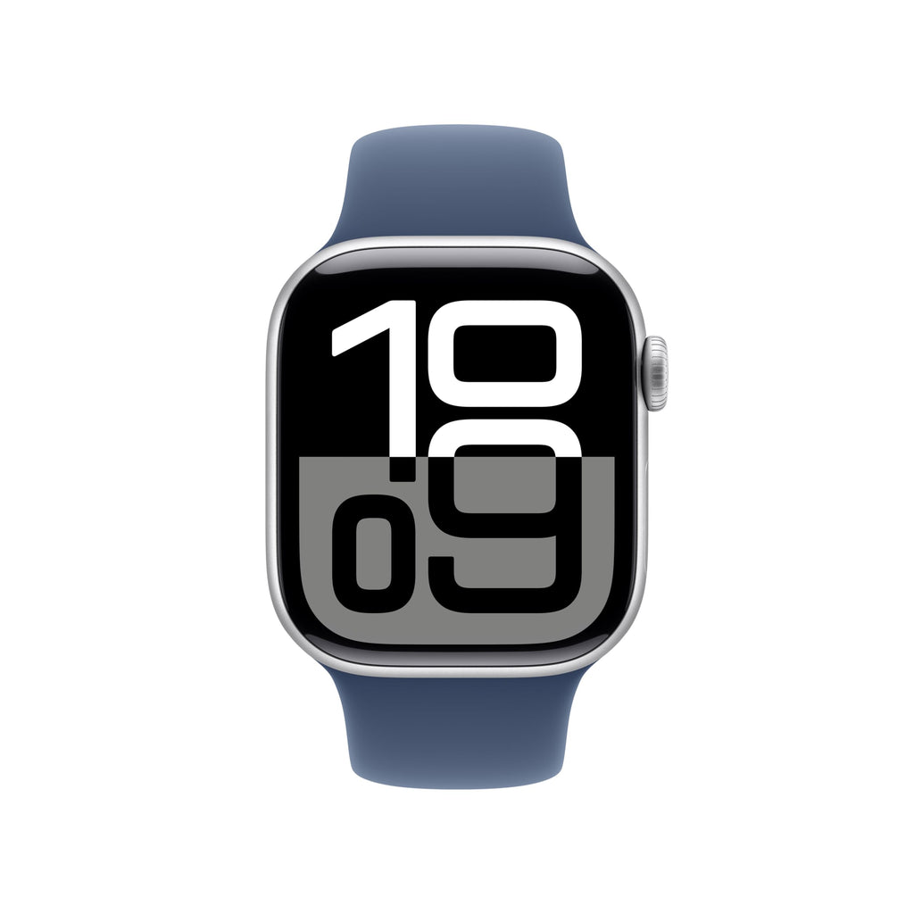 Apple Watch Series 10 [GPS + Cellular, 42mm] - Jet Black Aluminum Case with Black Sport Band, S/M (Renewed)