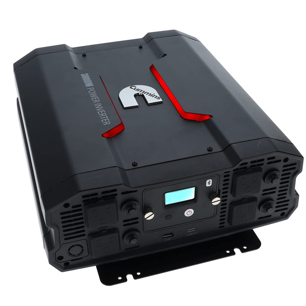 Cummins 5000 Watts Inverter Modified Sine Wave Truck Inverter 12 Volts to 110 Volts Four AC Outlets Two USB Ports (Plus Cable Kit)- CMN5000W