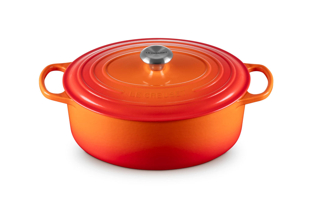 Le Creuset Enameled Cast Iron Signature Oval Dutch Oven, 8 qt., Cerise