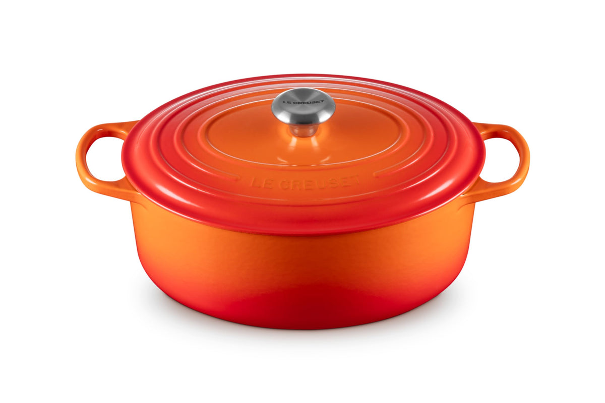 Le Creuset Enameled Cast Iron Signature Oval Dutch Oven, 8 qt., Cerise