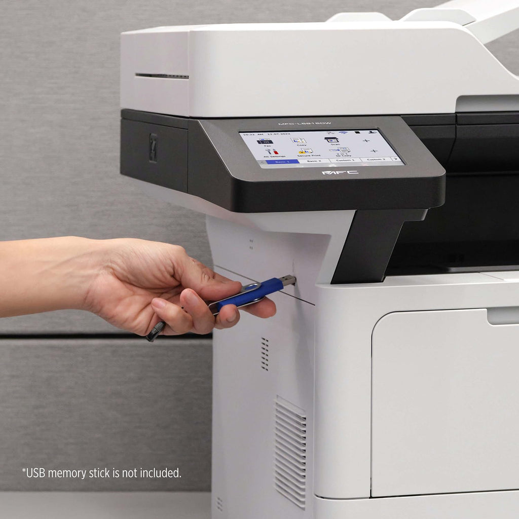 Brother Professional Laser Printer All-in-One with Scanner and Copier, High-Speed 50 ppm Monochrome Printing, Wireless Network Ready, Dual-Band WiFi