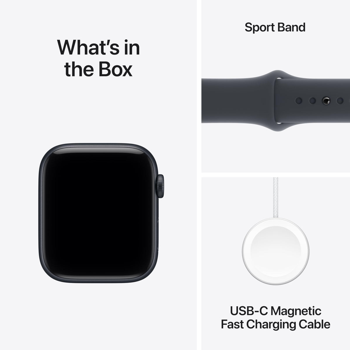 Apple Watch SE 3 [GPS 44mm] Smartwatch with Midnight Aluminum Case with Midnight Sport Band - M/L. Fitness and Sleep Trackers, Heart Rate Monitor