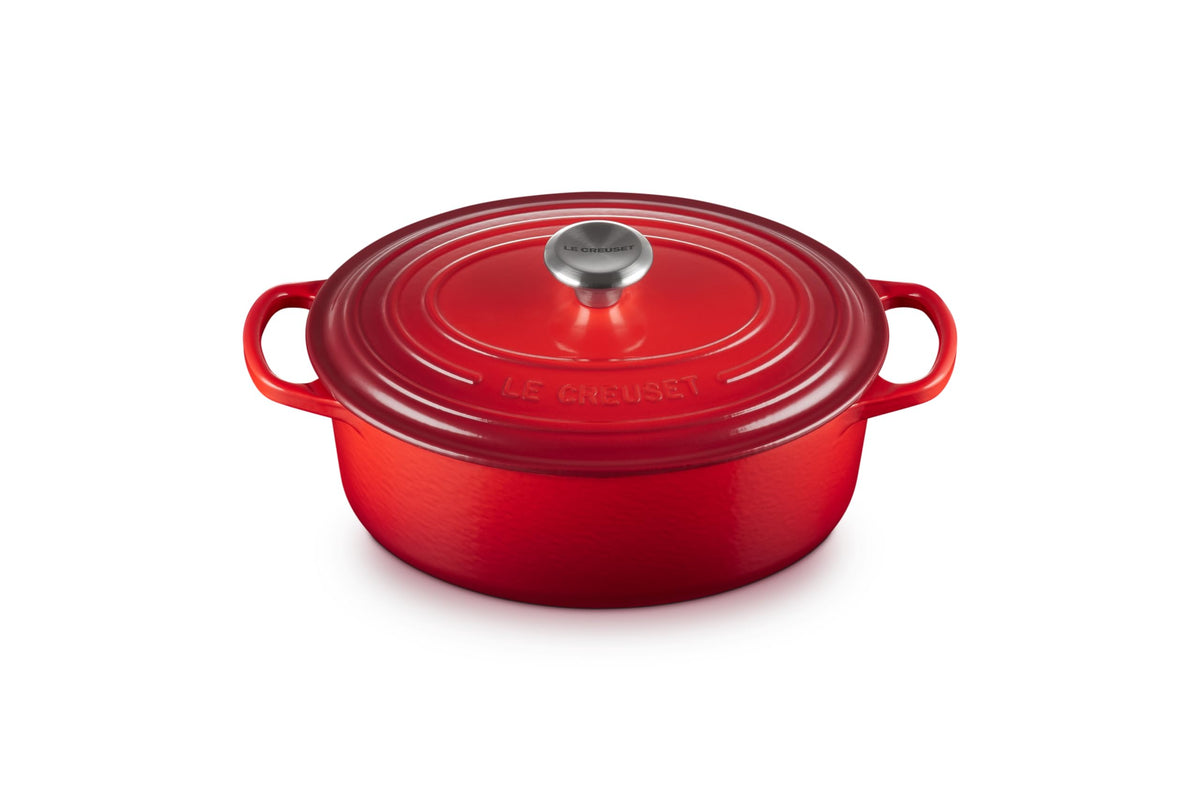 Le Creuset Enameled Cast Iron Signature Oval Dutch Oven, 8 qt., Cerise