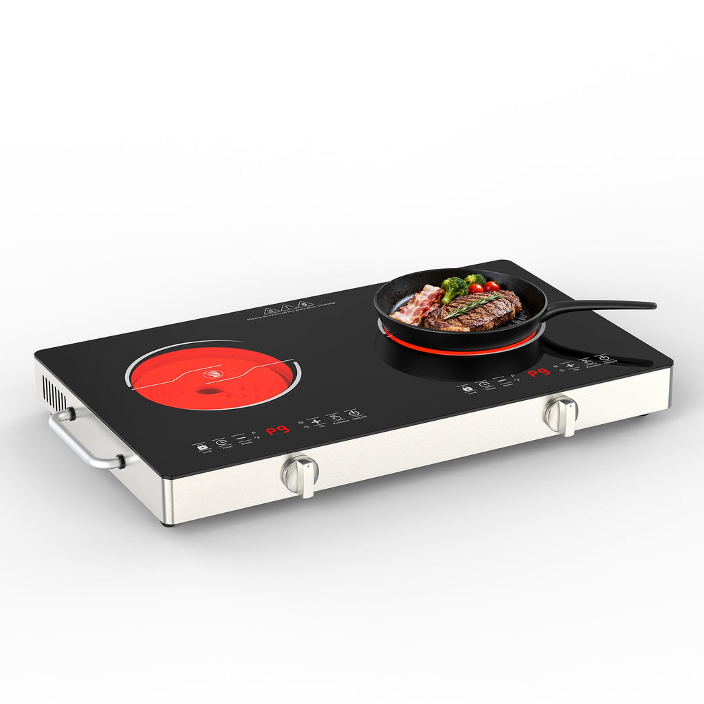4 Burner Electric Cooktop,7200W Built-in & Countertop 4 Burner Electric Stove Top with 9 Power Levels, Child Safety Lock & 99mins Timer, 30 inch