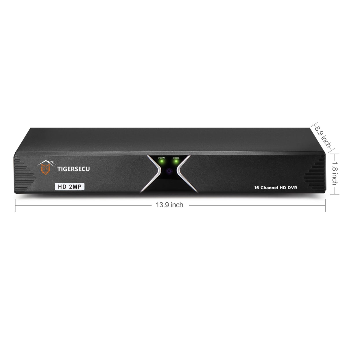 TIGERSECU Super HD 1080P 16 Channel DVR Security Recorder with 4TB Hard Drive, Hybrid 6-in-1 CCTV DVR Recorder Compatible with 2MP and 5MP TVI, AHD