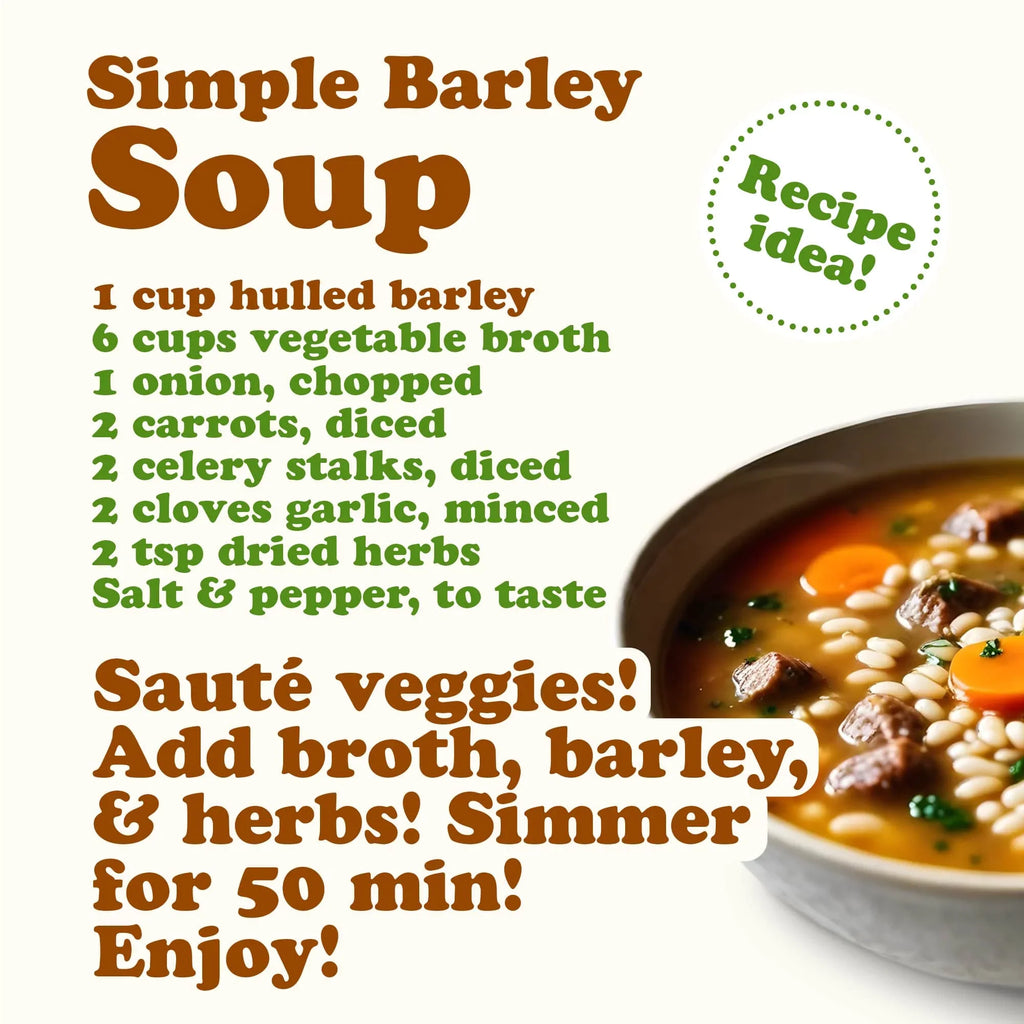 20 to Pounds Food — by — Barley, Raw, Hulled Live Vegan