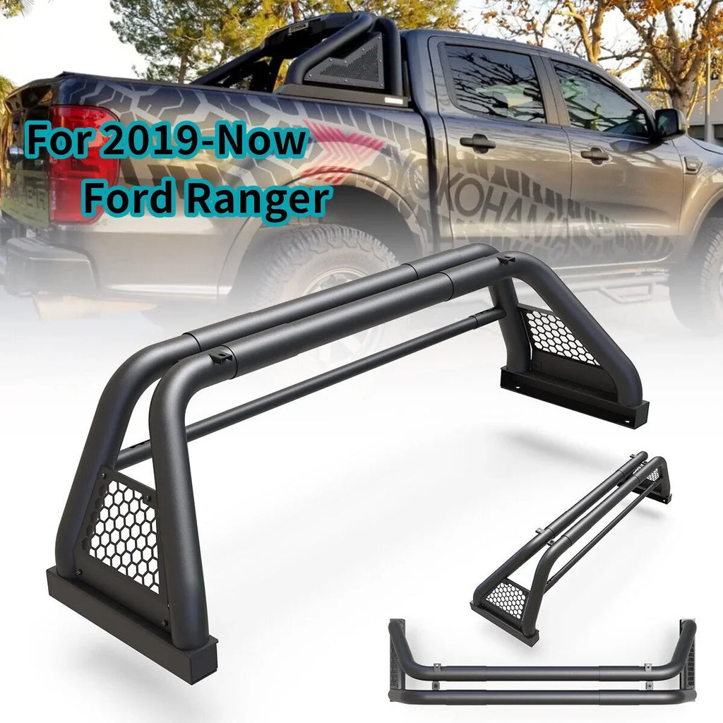Fit Truck Roll Adjustable Ford For 2019-2023 Sport Chase 62.9-74.7" Ranger Rack Bed Bar Bar