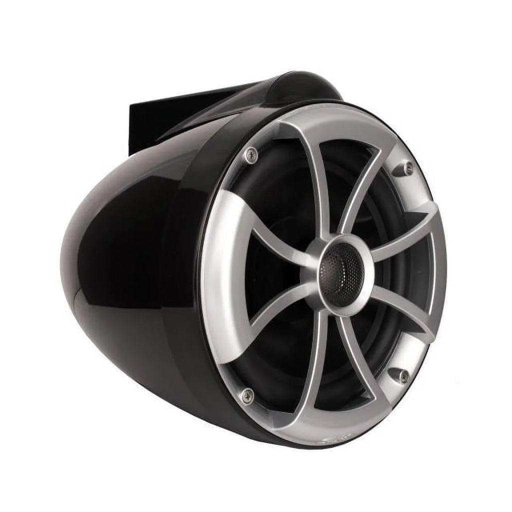 Tower HTX2 & 600 Watt 8" with Steel Sounds Clamps Wet MINI Black Stainless Amplifier Fixed ICON8B-FMINI Speakers