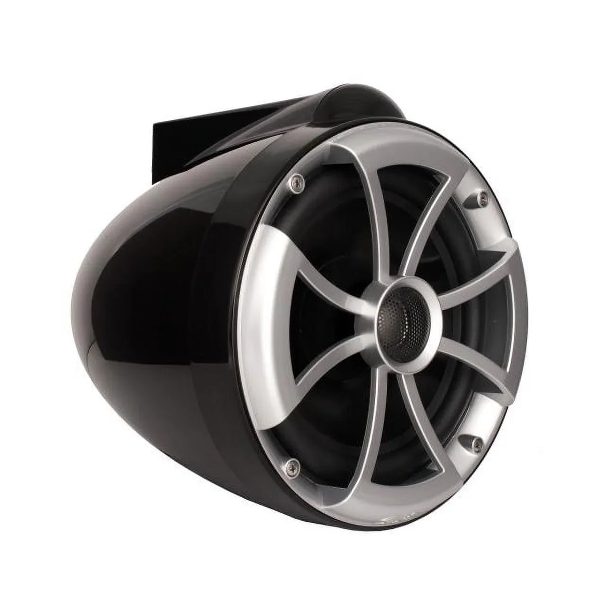 Tower HTX2 & 600 Watt 8" with Steel Sounds Clamps Wet MINI Black Stainless Amplifier Fixed ICON8B-FMINI Speakers