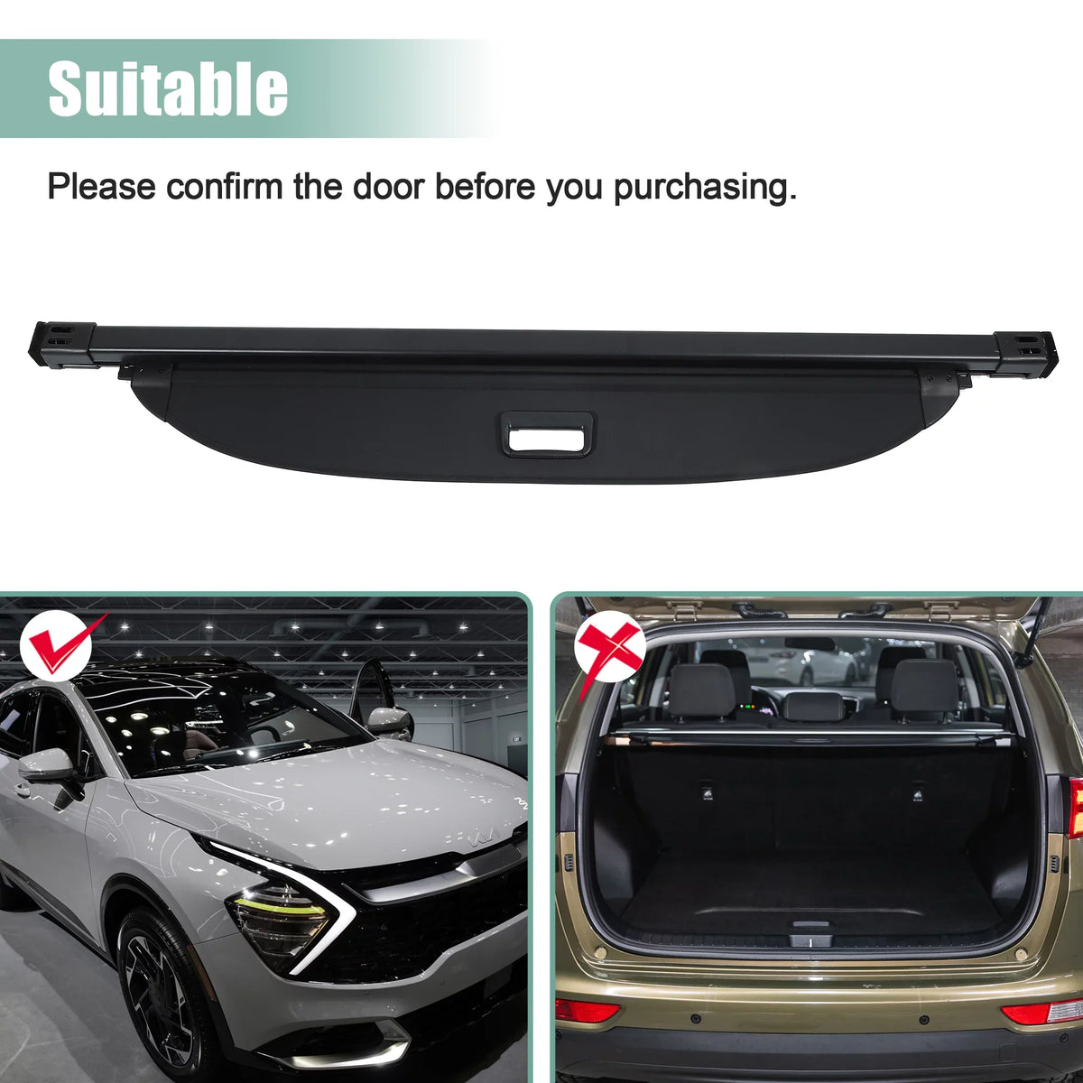 Privacy Luggage Unique 2023 Security 1 Cover for Cargo Cover Bargains Trunk Set Rear Retractable Sportage Cover Kia