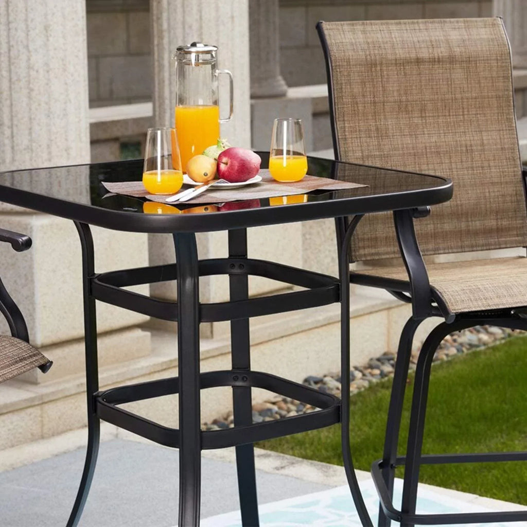 Strong ly Designed Table Glass Porch Violet Tempered Bar For