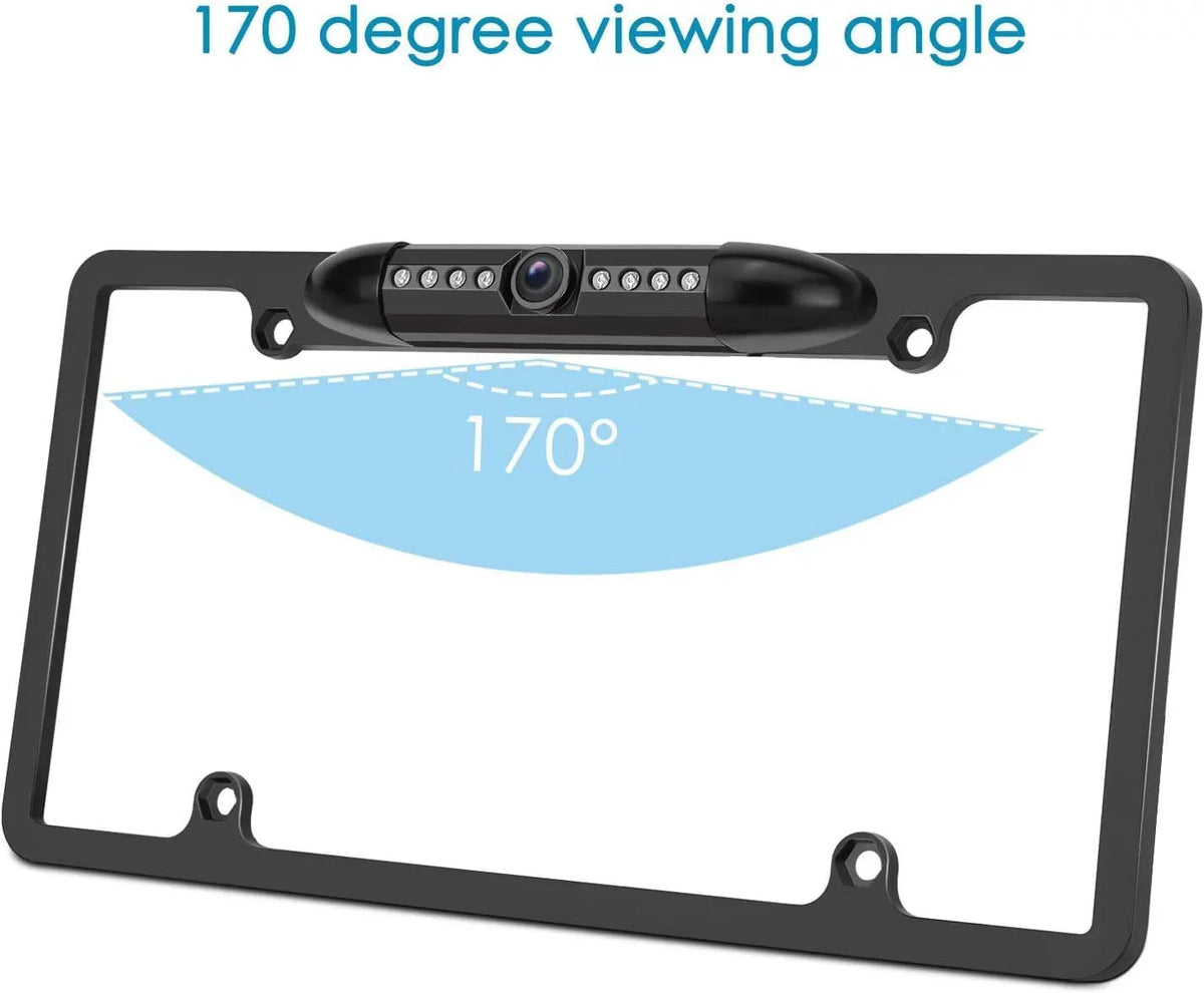 Rearview Plate KW-V830BT KWV830BT for License JVC Black Backup Frame Camera