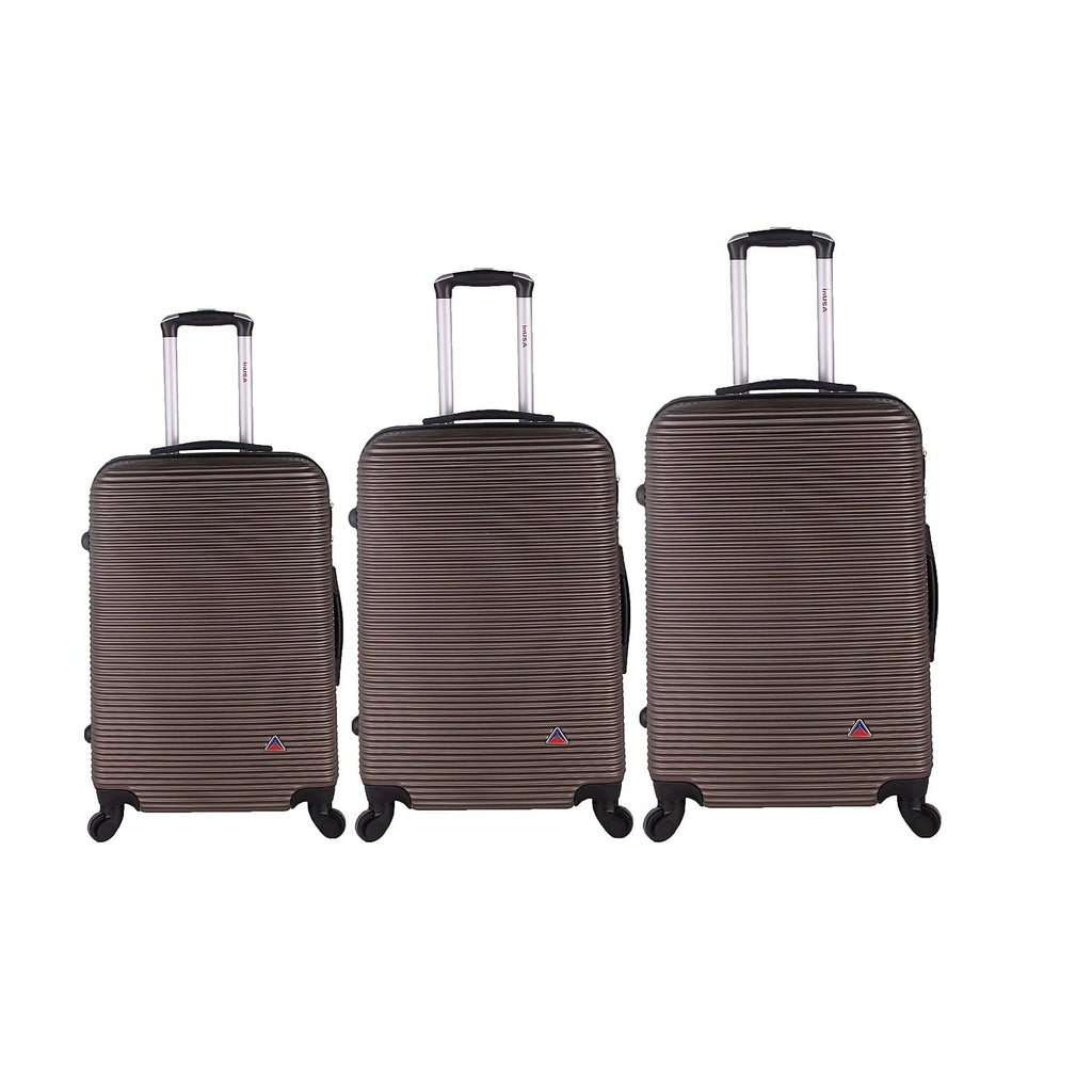Set Plastic Luggage Royal (IUROYSML-BRO) 3-Piece InUSA Brown