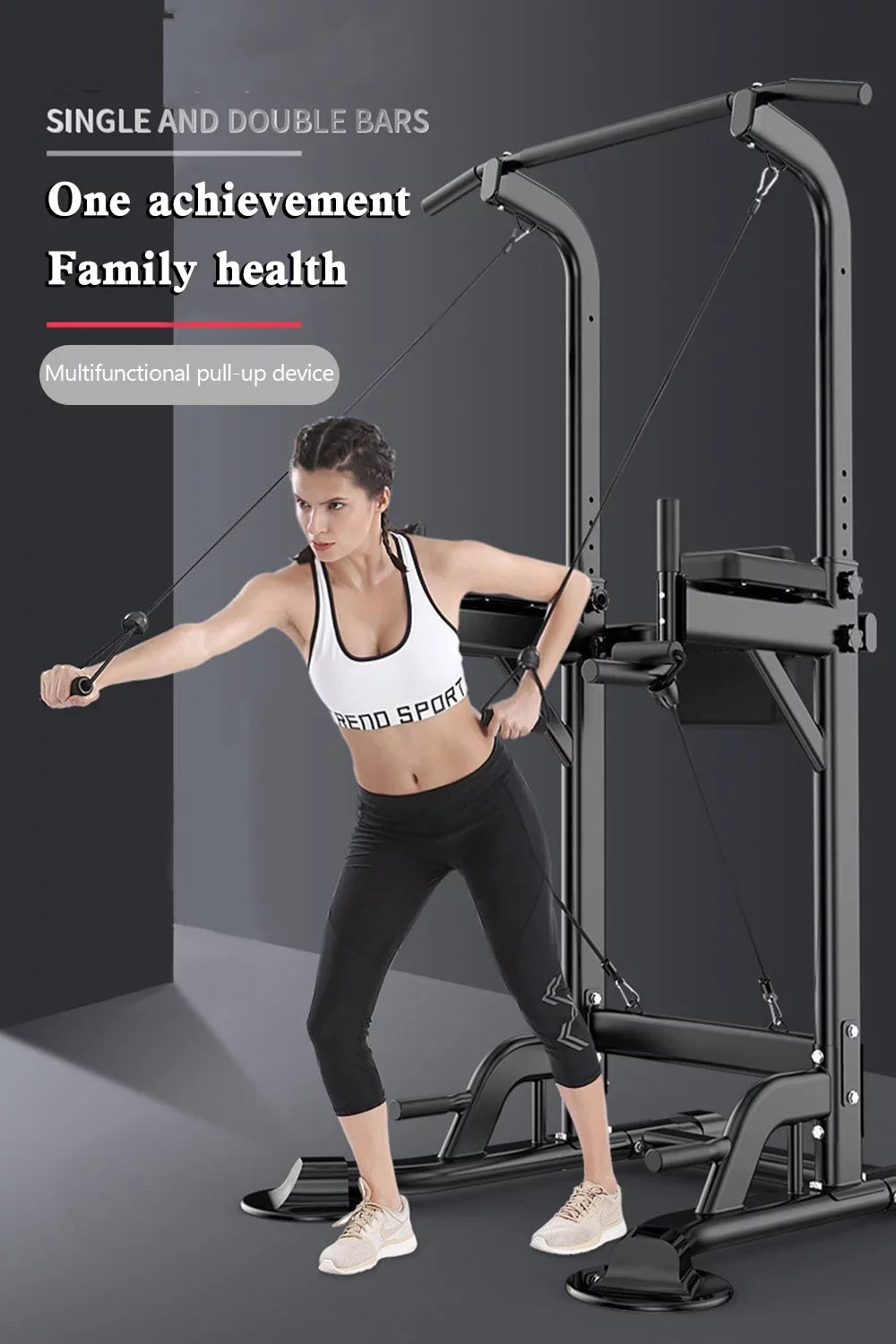 Power Home Tower Stands Training Squat Bar Strength Bars Dip & Gym for Pull-Up