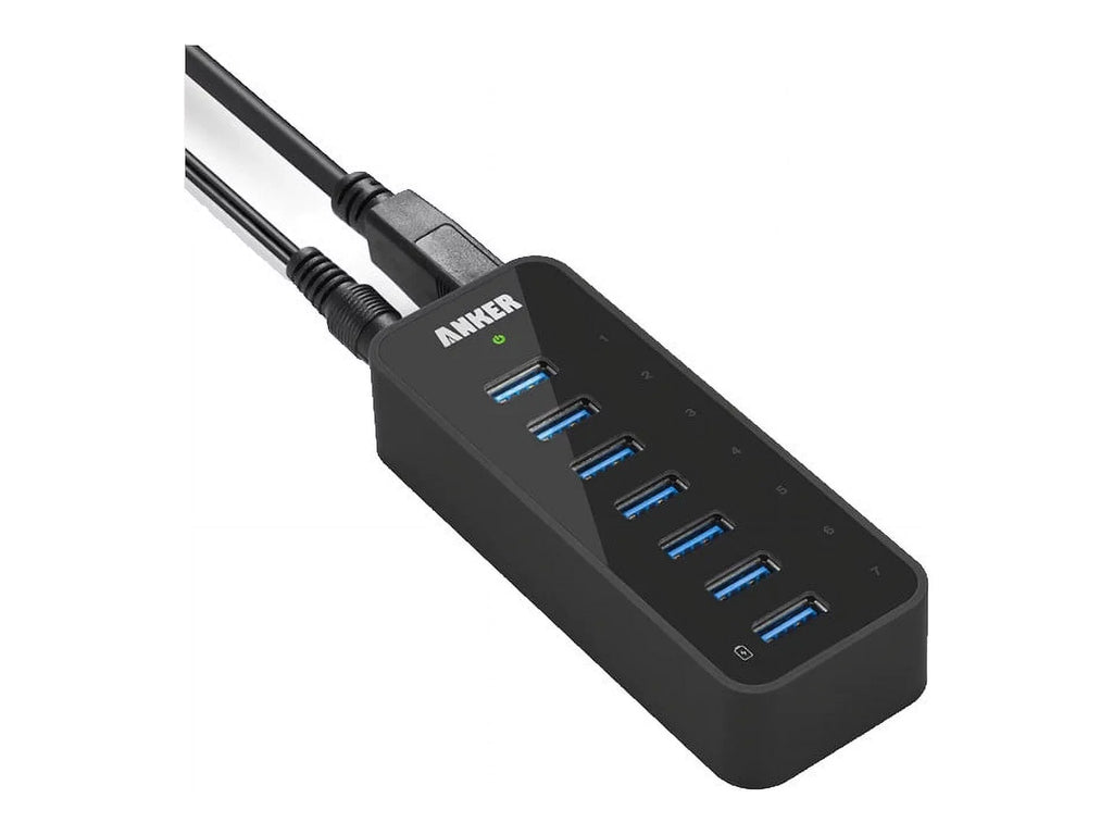BC Power 7-Port USB Black to [VIA 3A Port with 1.5A, up Adapter 5V Hub VL812-B2 Anker 1 Charging Chipset] 3.0 Included 1.2 12V