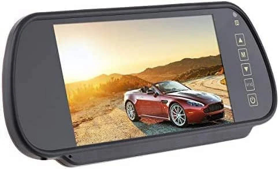 with Display Digital 7 View Inch Rear Monitor Button 2-Channel Input Video Touch 16:9 Car RGB Bileeko VCR