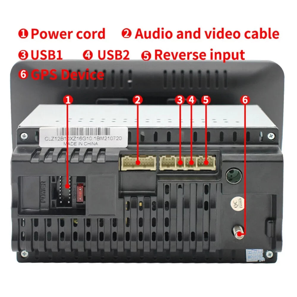 GPS Dual Android Screen Wifi 9.1 Din On-Board Navigation Touch Player Jahy2Tech Inch 10