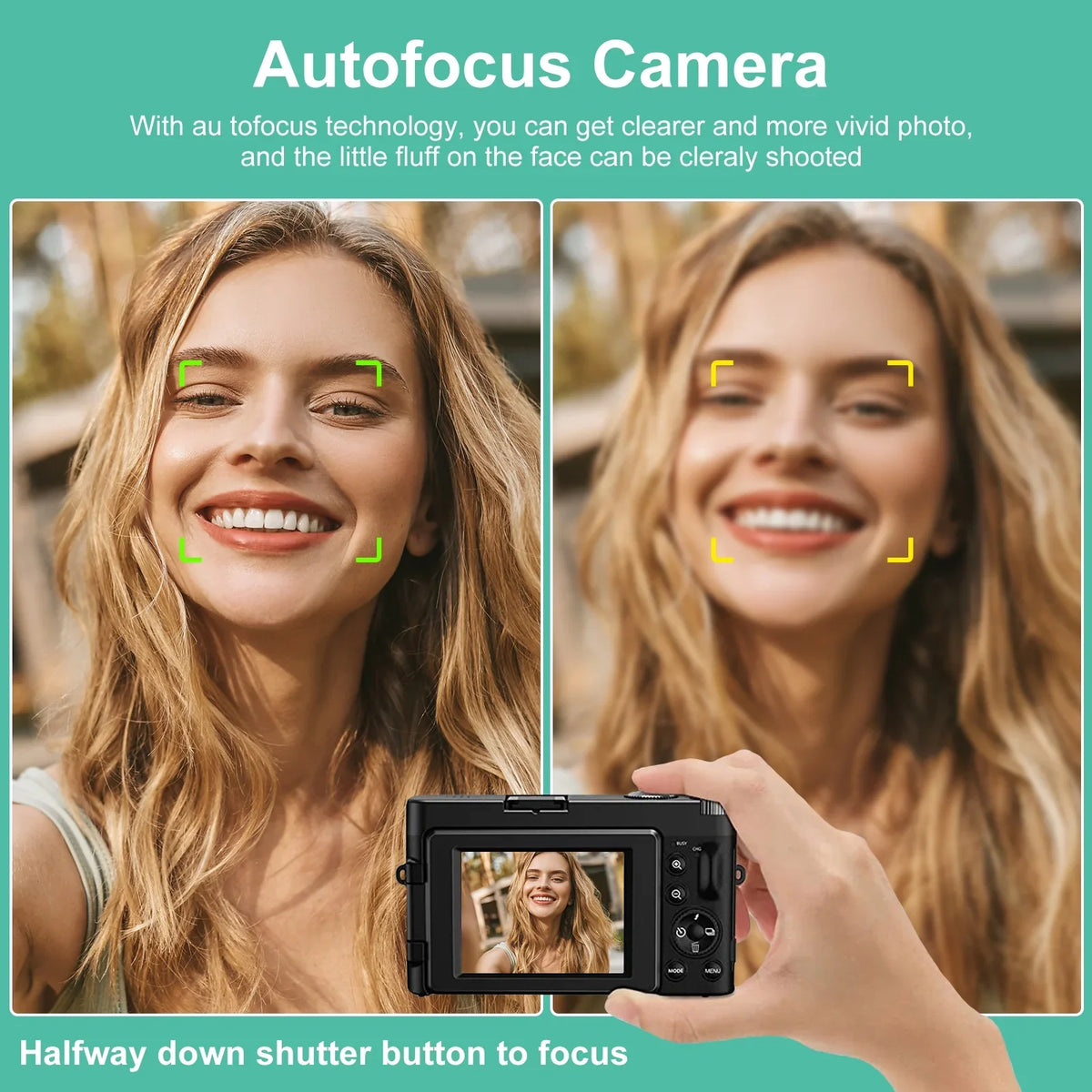 Photography 16X Video 48MP Digital 4K Camera Card 32GB Autofocus Cameras Vlogging for with Camera You for Digital Zoom
