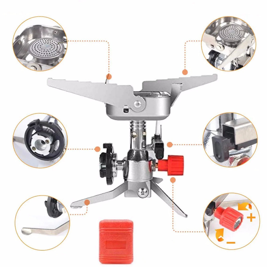 Cooking On Camp 4000w Mini Outdoor Camping Burner Picnic Stove Sale Tool Foldable Gas Clearance