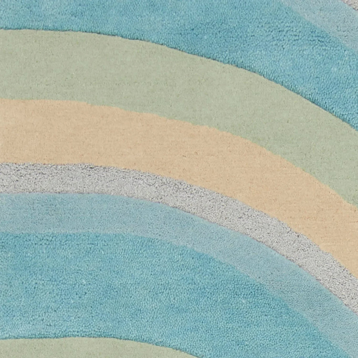 HomeRoots 8' 12'3" Beige Runner Rug - Hand Tufted Waves Ocean 9'3" Abstract Blue x