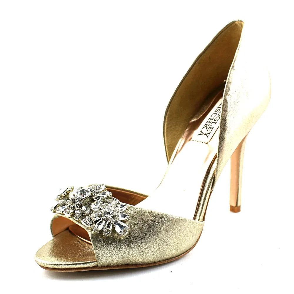 Pewter 7.5 Suede, lic US Mischka Badgley M Giana II Women's Pump, D'Orsay