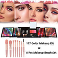 All-in-One Combination Powder Mirror, 177 Cosprof Pencil Eyebrow with Makeup Make Face Palette Set, Set Blusher Eyeliner Cosmetic Gift Powder Facial up Eyeshadow Concealer Colors