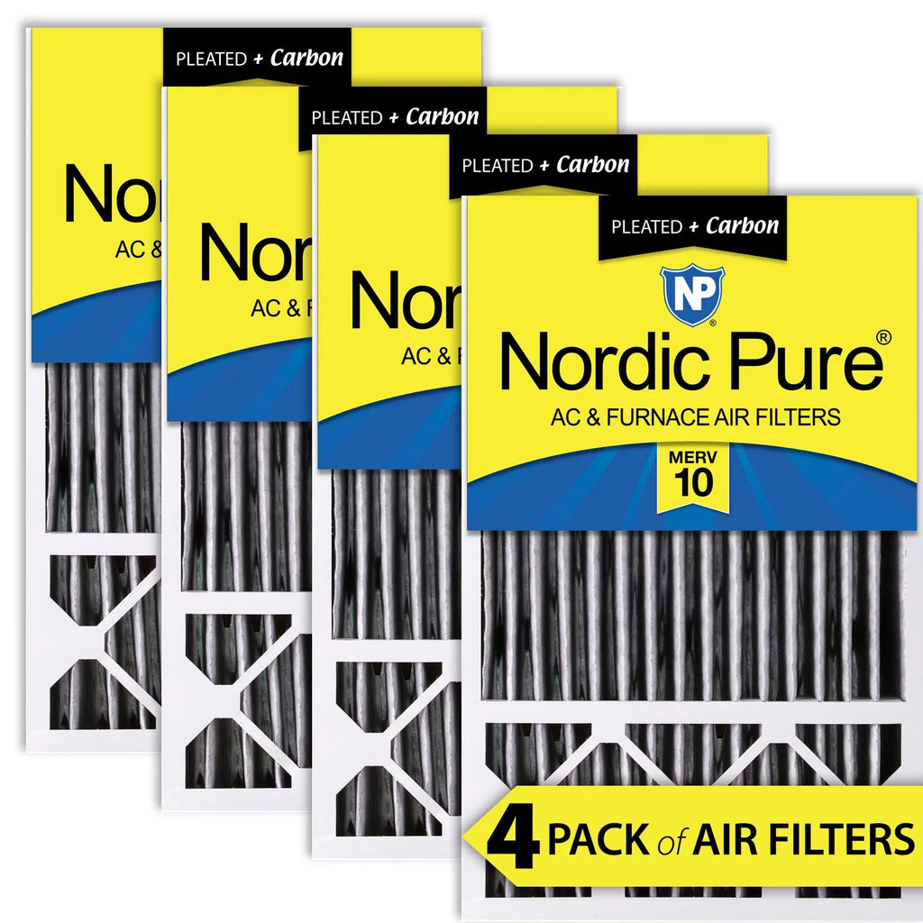 4 MERV (4 Carbon Honeywell 3/8) 16x25x5 Air Pack Plus Replacement 10 Filters