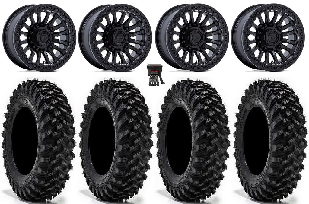 15" 32" Bdlk RZR Ranger Wheels Bk Warrior XT Rincon Tires Sportsman Fuel