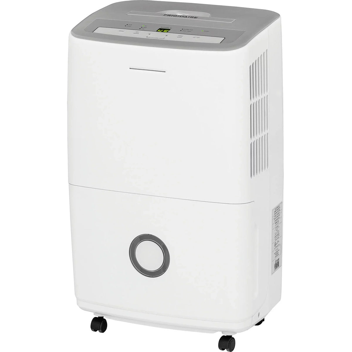 Humidity w/ Effortless Frigidaire White 70-Pint Control, Dehumidifier