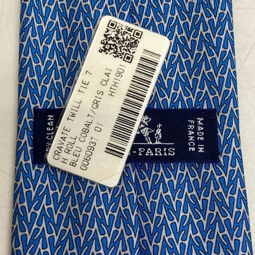 necktie, H-roll New) blue, (Like Pre-Owned HERMES Z0006122 men's